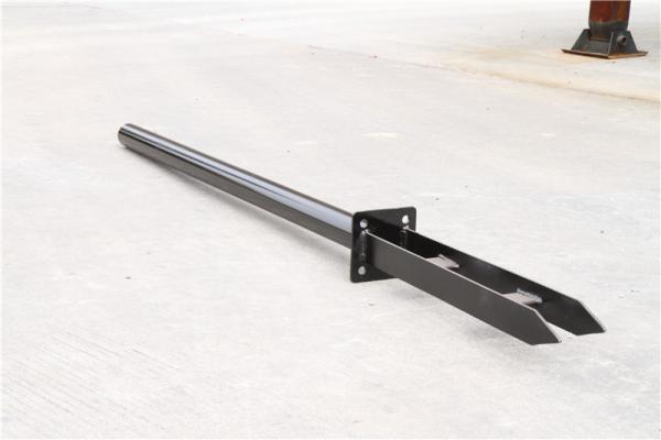 Steel post with concrete