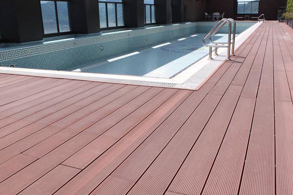 Swimming pool wpc decking